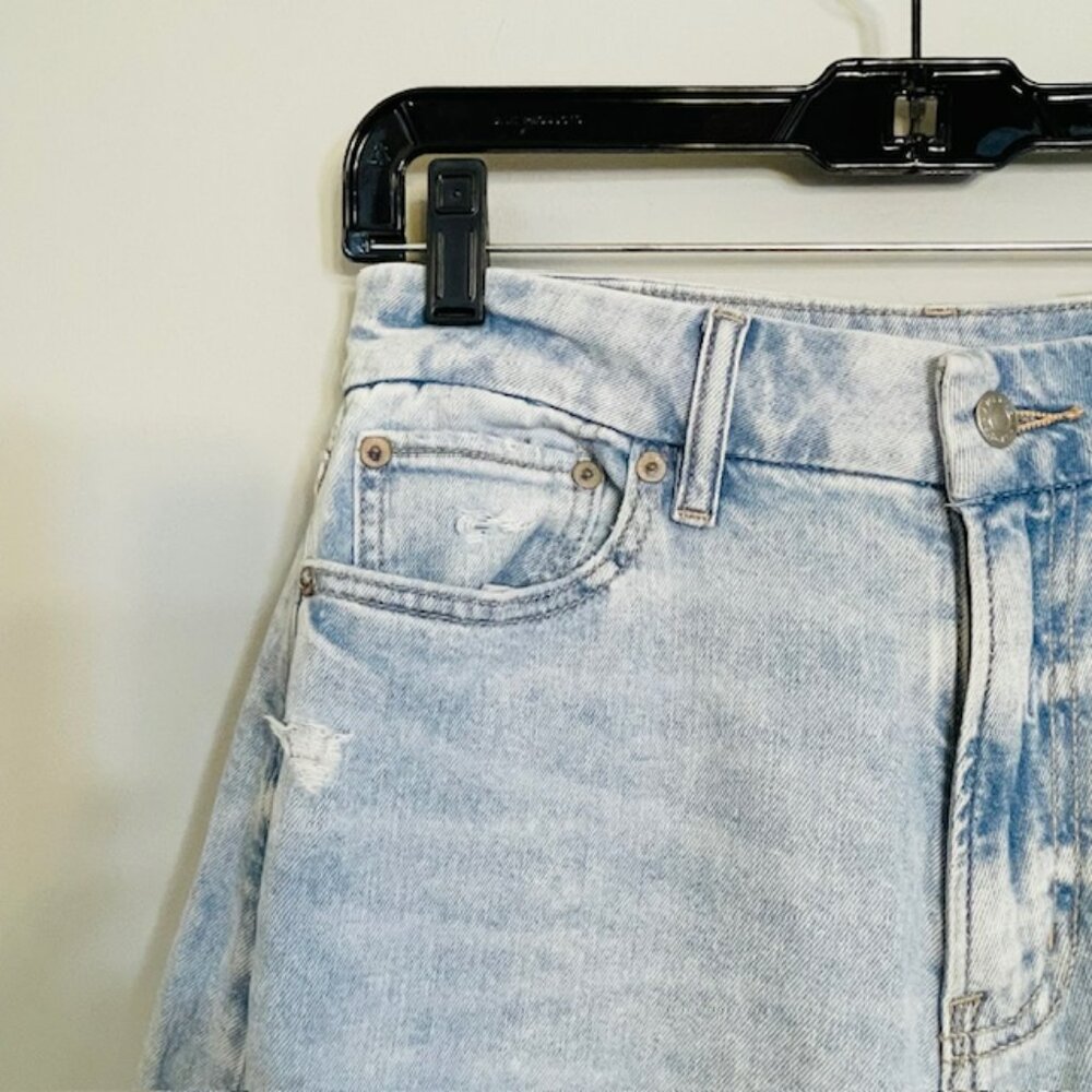 AE Dreamy Drape Baggy Curvy Ultra Wide Leg Jeans High Rise Distressed NWT 29 - Picture 3 of 11